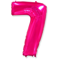 Ф Шар (40''/102 см) Цифра 7, Фуше, 1 шт. в уп.